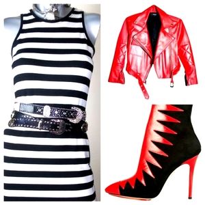 "Rachel Roy" Salt/Pepper Fitted Dress